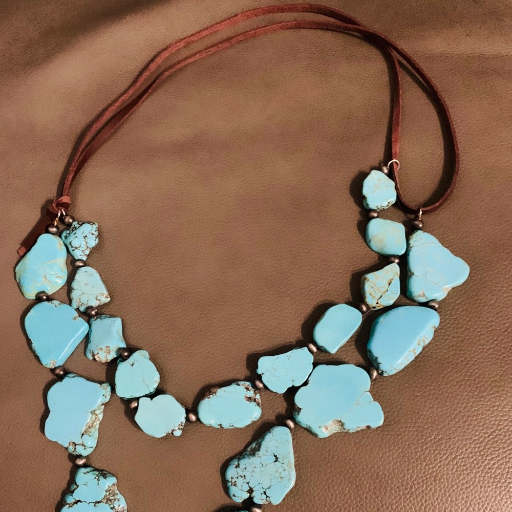 Blue stone necklace